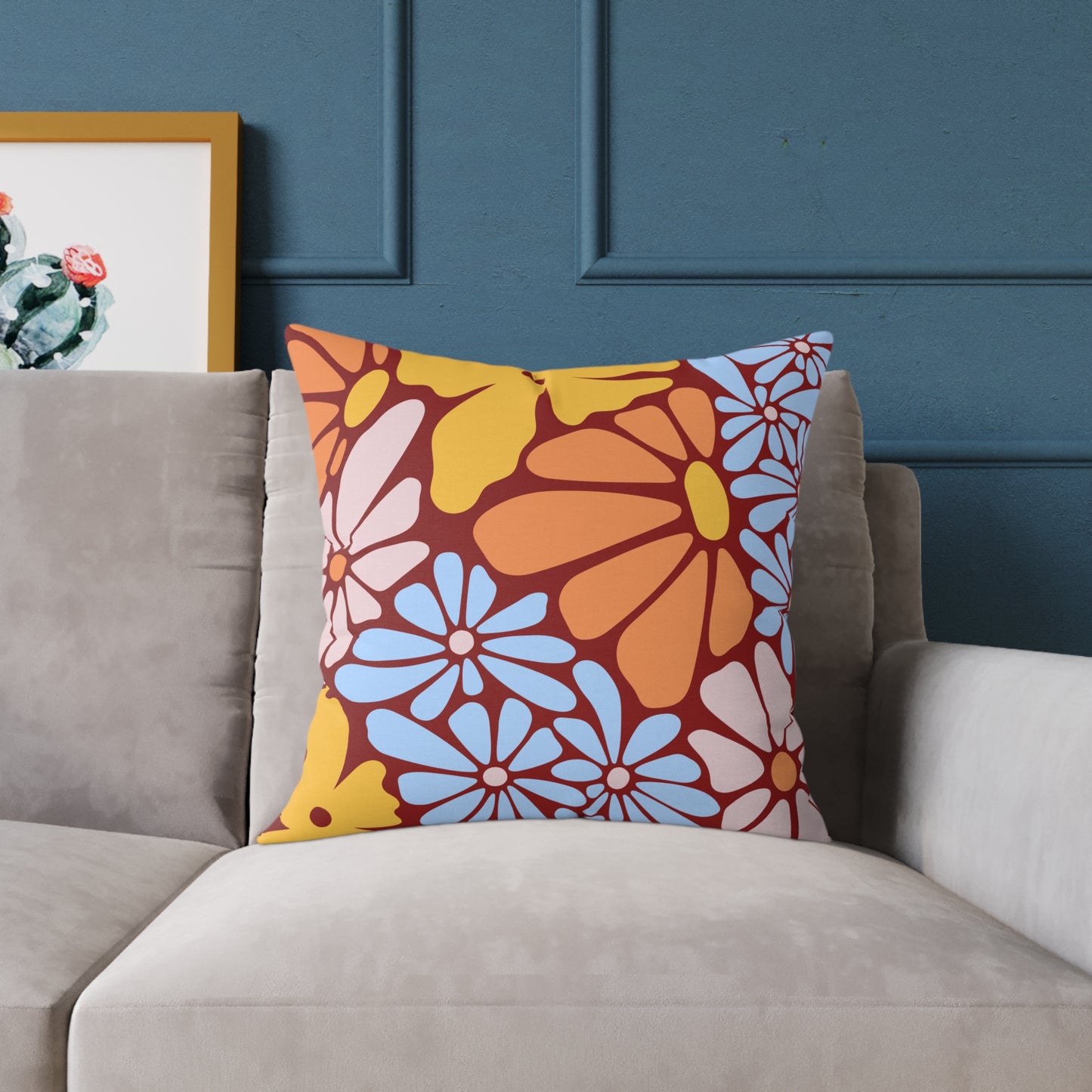 Boho Floral Pillow Cover, 3 sizes
