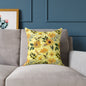 Yellow Flowers and Dots Canvas Pillow, 5 sizes