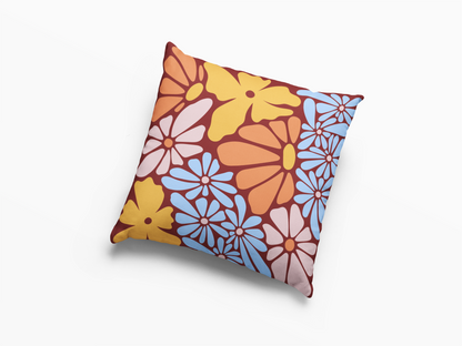 Boho Floral Pillow Cover, 3 sizes