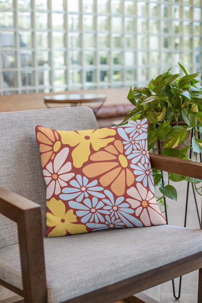 Boho Floral Pillow Cover, 3 sizes