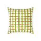 Fresh streaks and sweet stripes square canvas poly pillow, 16" x 16"